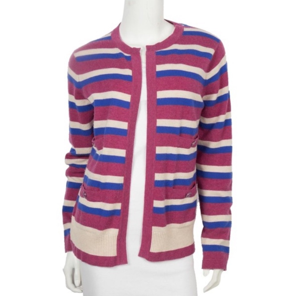 CHANEL CASHMERE STRIPE SWEATER 💓